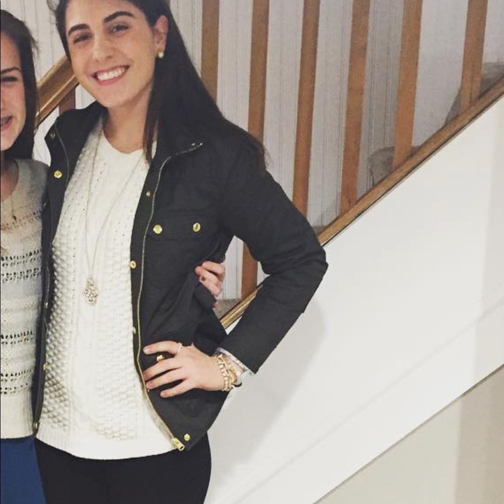 cable knit j crew crew neck sweater